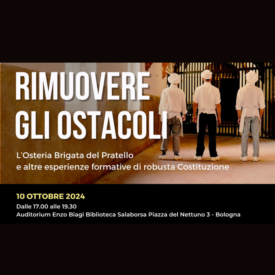 10 OTTOBRE 2024 – RIMUOVERE GLI OSTACOLI