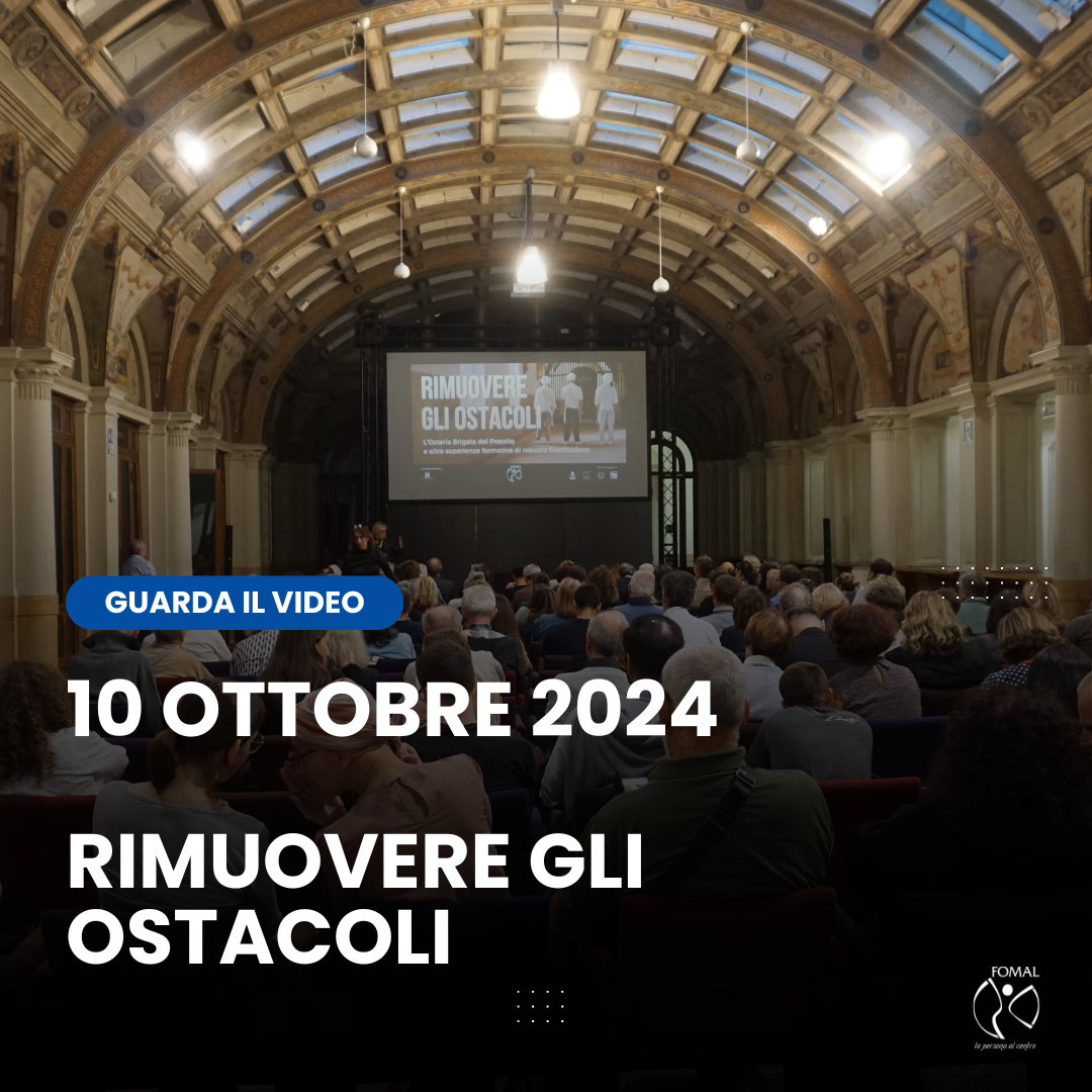 Guarda il video dell’evento “Rimuovere gli ostacoli”